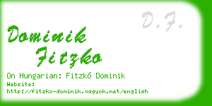 dominik fitzko business card